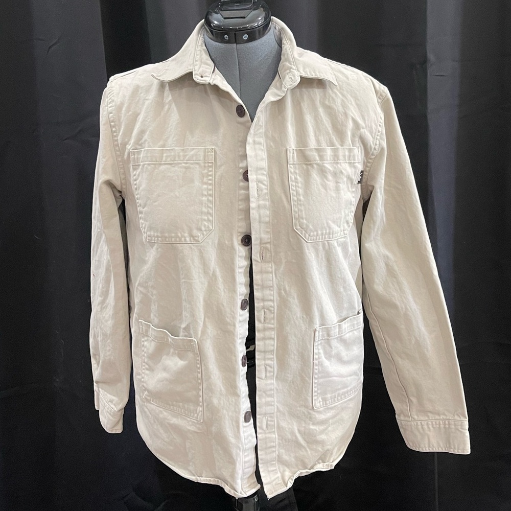 Dutch Bros Long Sleeve Button-up, Tan, Small
